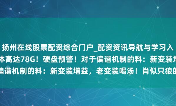 扬州在线股票配资综合门户_配资资讯导航与学习入口 鸣潮：3.0的PC包体高达78G！硬盘预警！对于偏谐机制的料：新变装增益，老变装喝汤！肖似只狼的架势条