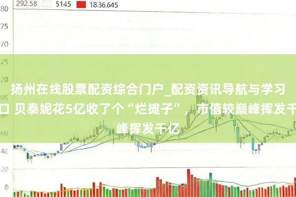 扬州在线股票配资综合门户_配资资讯导航与学习入口 贝泰妮花5亿收了个“烂摊子”，市值较巅峰挥发千亿